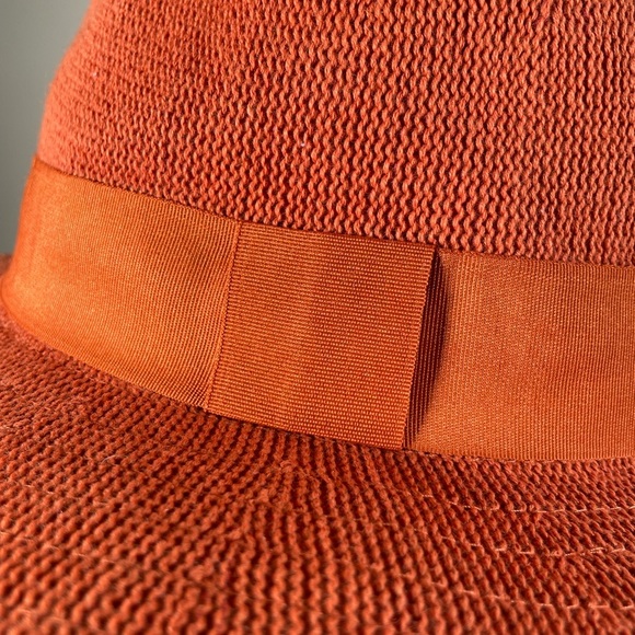 SWIFTIE Anthropologie Womens ORANGE Rowen Rancher Boho Western Hat Cotton Blend - Picture 7 of 16